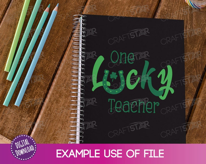 Download One Lucky Teacher SVG St Patricks Day Teacher Clipart | Etsy