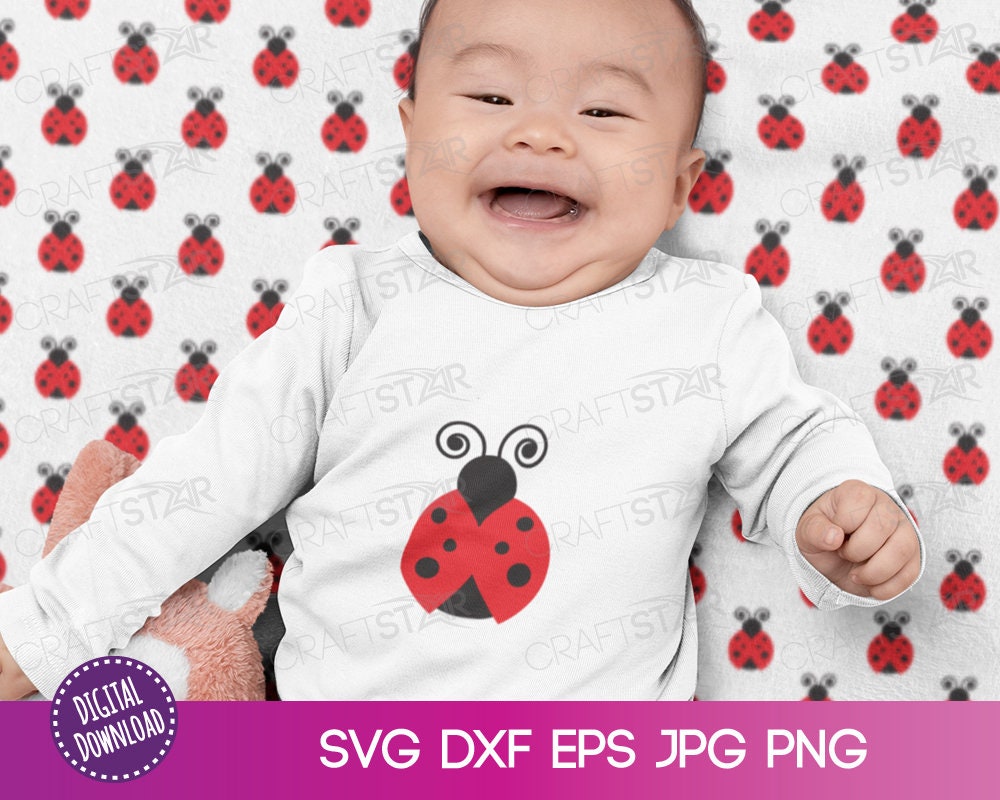 Ladybug SVG File for Cricut or Silhouette - Cute Cartoon Lady Bug ...