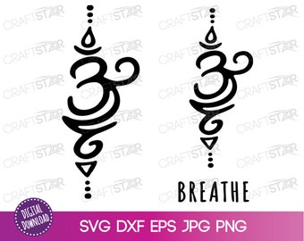 Hand Drawn Yoga Breathe Symbol Clipart (Digital Download)