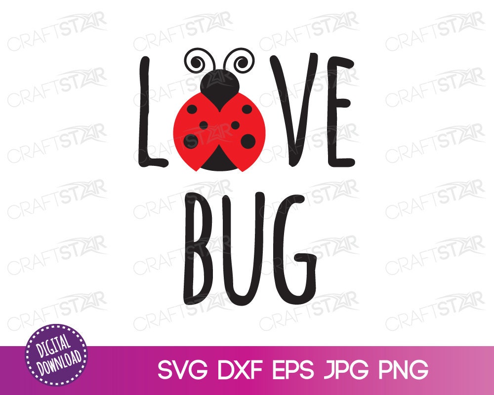 Love Bug SVG File for Cricut or Silhouette - Cute Ladybug Clipart ...