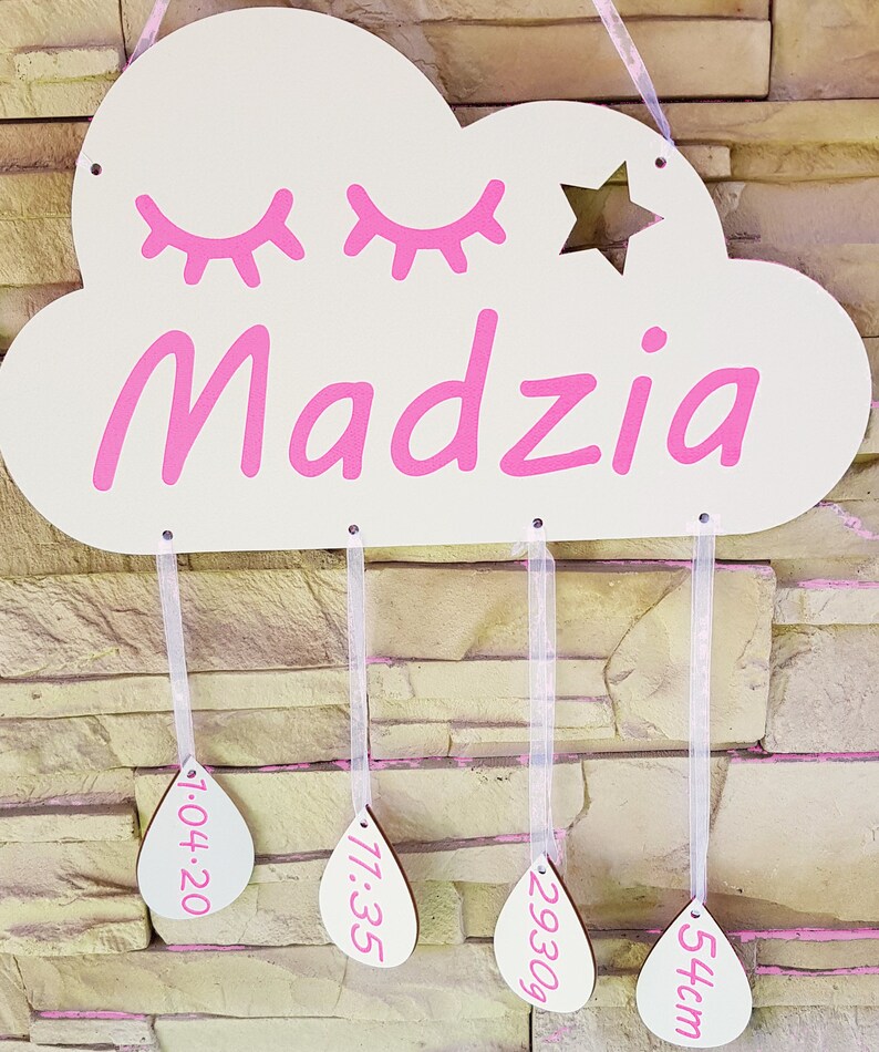 Personalized Wooden Sign Kids Bedroom Child Name Wall Hanging Etsy