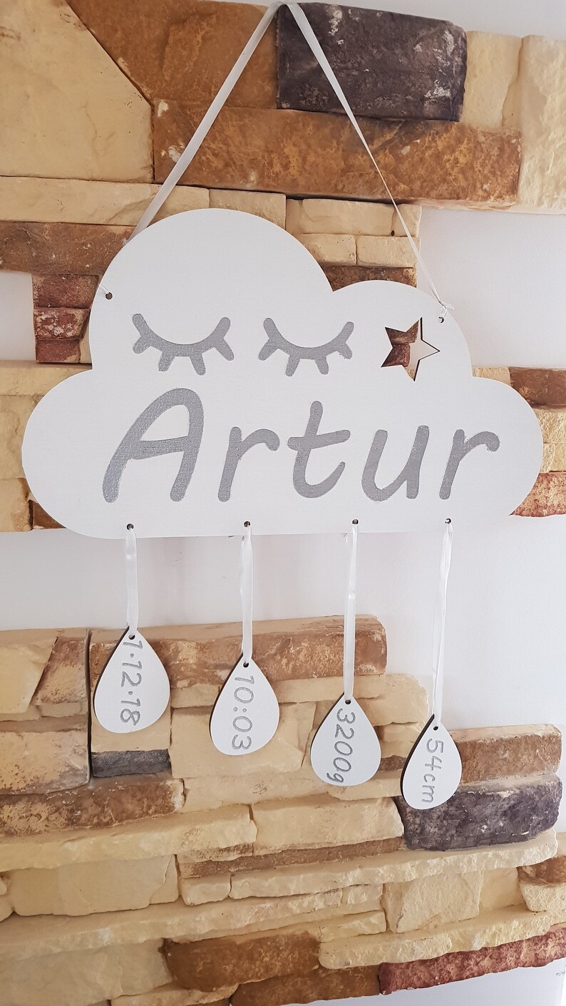 Personalized Wooden Sign Kids Bedroom Child Name Wall Hanging Etsy