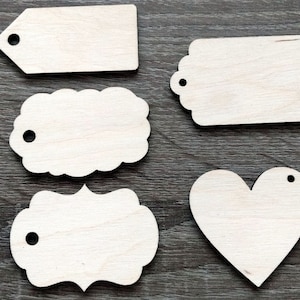 10 forme di legno etichette vuote ritagli artigianato in legno decorazione fai da te arredamento