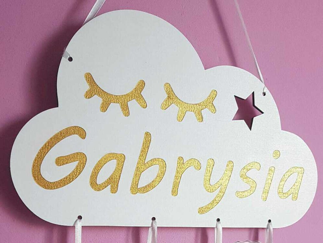 Personalized Wooden Sign Kids Bedroom Child Name Wall Hanging Etsy
