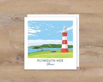 Plymouth Hoe Devon, Greeting Card, Plymouth, Devon, Smeaton's Tower