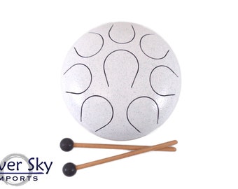 ka Flora Original Art Sacred Music Instrument with harmonic sound Handmade 432 Hz Steel Tongue Drum Ideal drum for traveler yogi.