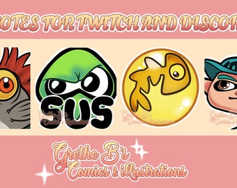 Splatoon Twitch & Discord Emote pack (4 Emotes), Streamer emotes, anime video game characters | Digital Download