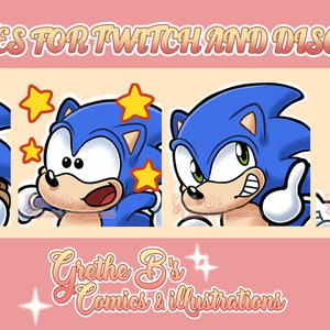 Sonic Twitch & Discord Emote pack (4 Emotes), Streamer emotes, anime video game characters | Digital Download