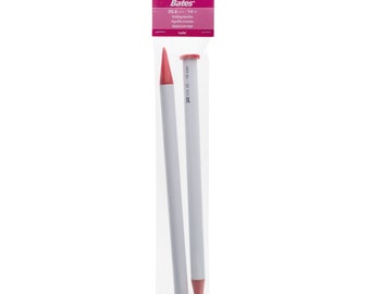 Susan Bates 14-Inch Luxite Single Point Knitting Needle 12.75mm Pink//Black