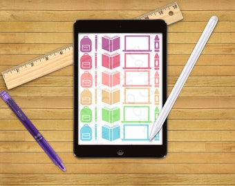 Pegatinas digitales, Regreso a la escuela, Pegatinas planner, PNG & Cropped GoodNotes, Decorar calendarios, Decorar su planificador,