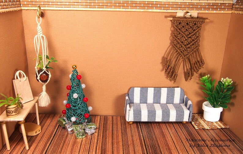 Dollhouse macrame wall hanging 112 wall hanging realistic Etsy