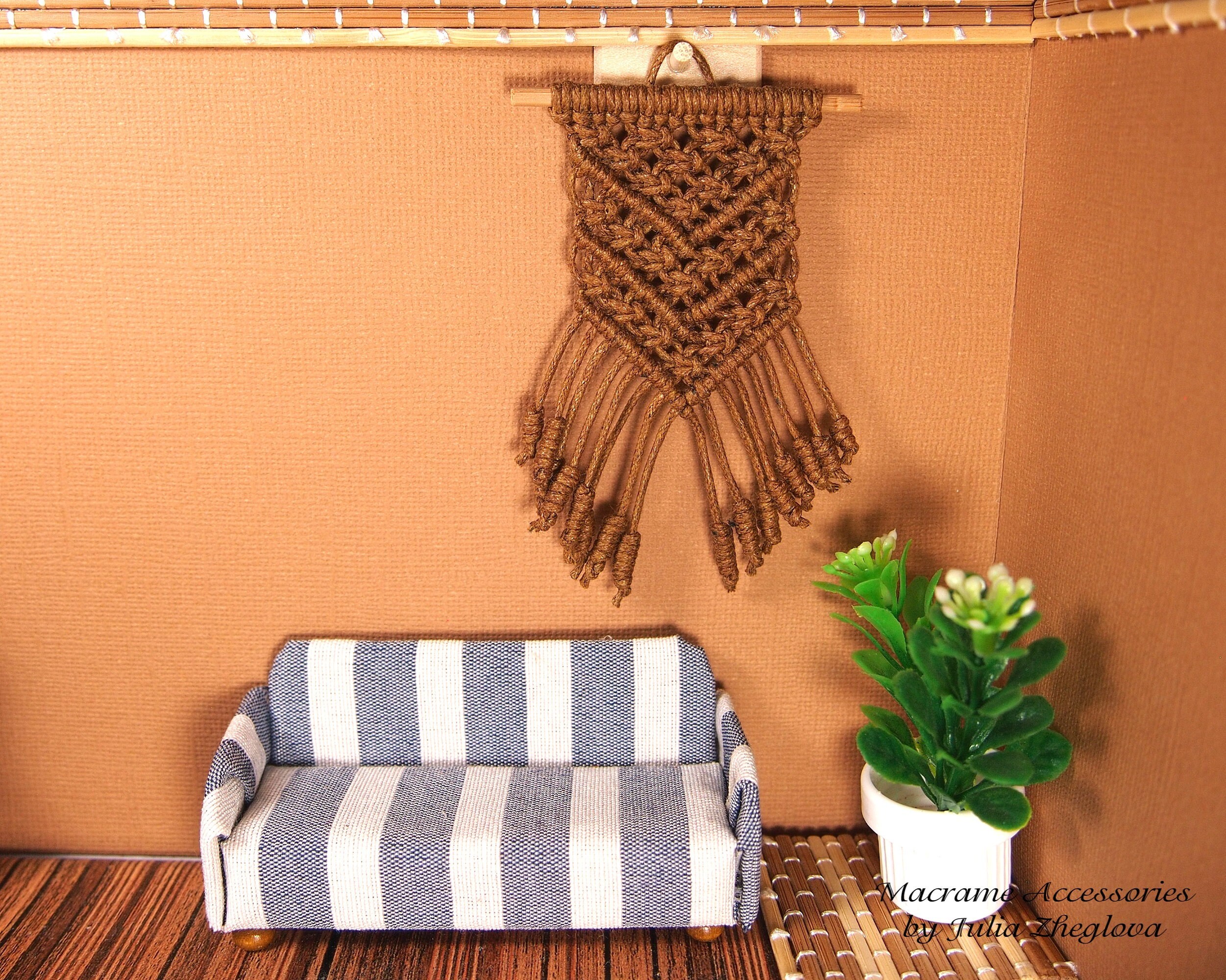Dollhouse macrame wall hanging 112 wall hanging realistic Etsy