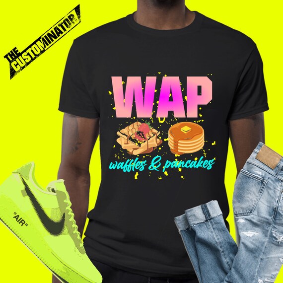 Waffles And Pancakes Wap T Shirt Gift Idea Rap Music Stars Christmas Sticker Decal Mask Png