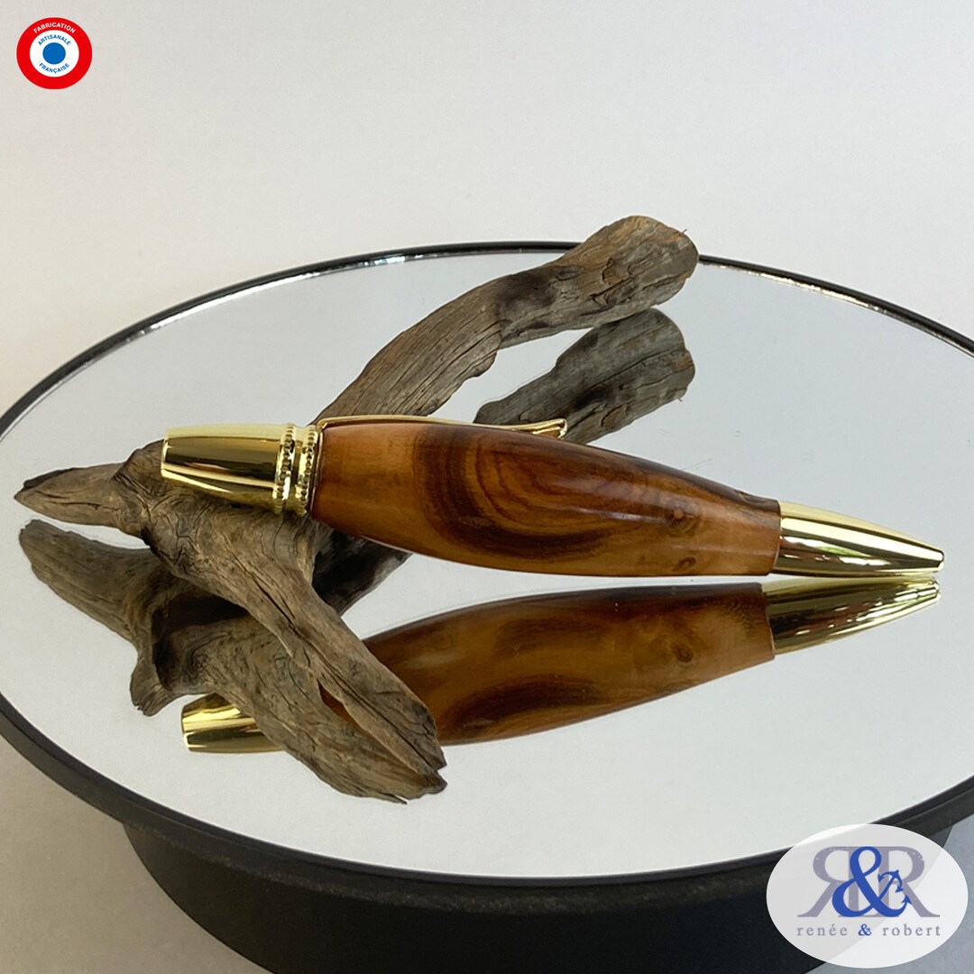 Ballpoint Pen in Apricot French Artisanal Creation Unique Etsy UK