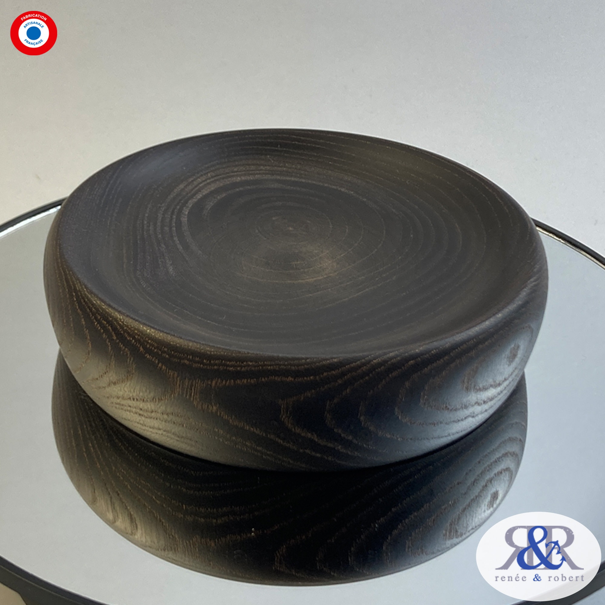 Coupelle en Bois Teinté et Ciré - Création Artisanale Française Pièce Unique