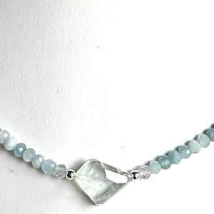Aquamarin Halskette im Choker Stil