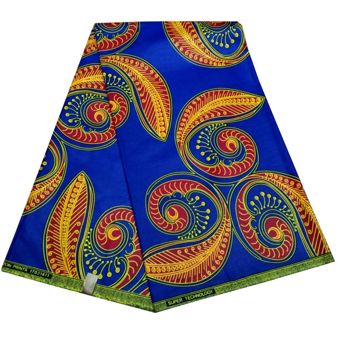 Brilliant Blue Ankara African prints batik fabric real wax | Etsy