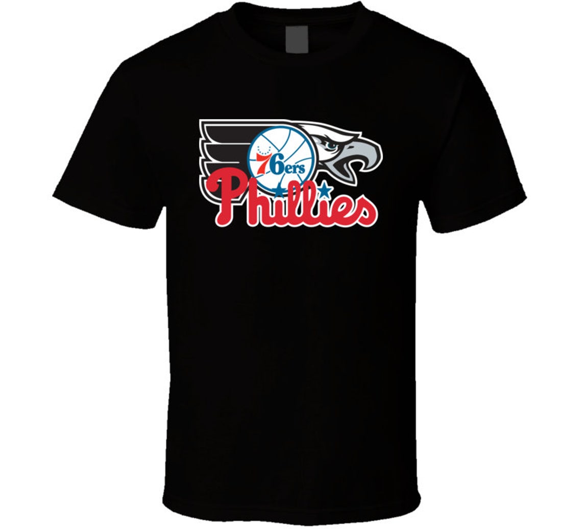 Philadelphia Pennsylvania Pro Sports Teams Logo Mashup City Etsy