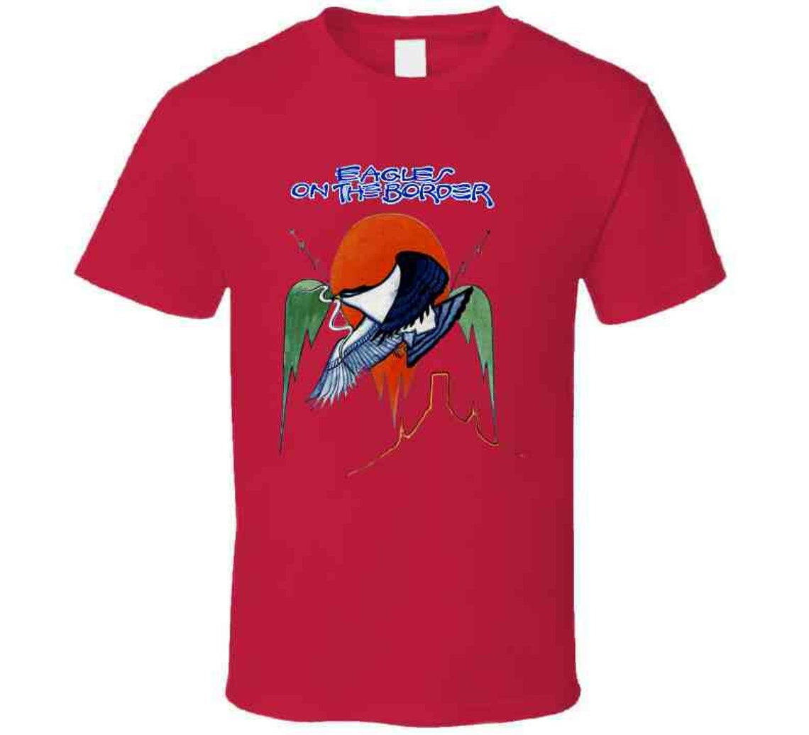 Tee Eagles On The Border Rock Metal Band Music White TShirt Etsy