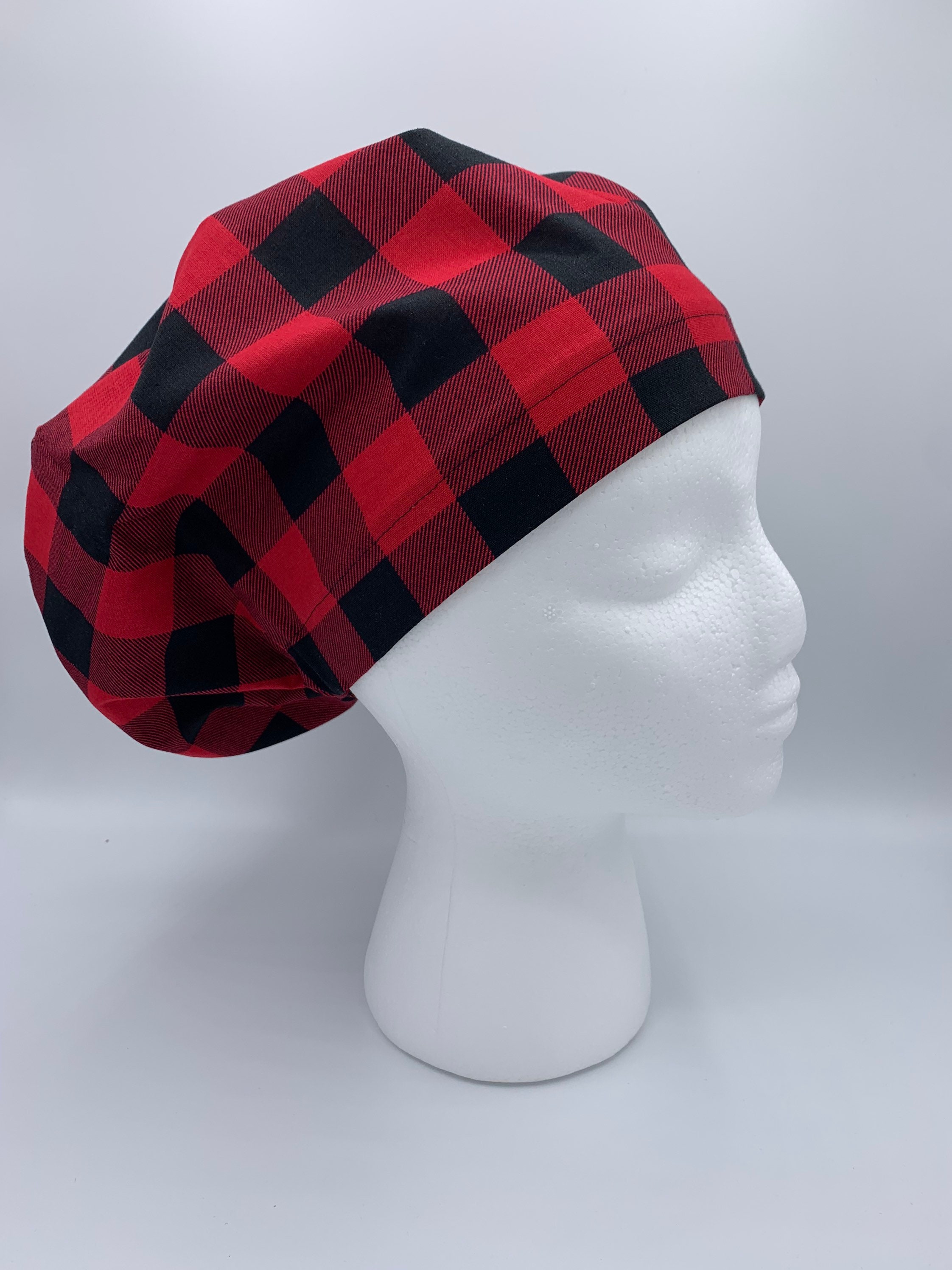 Buffalo Plaid Scrub Hat | Etsy