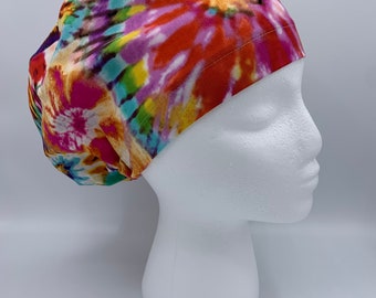 women\u2019s scrub hat Ponytail scrub cap women\u2019s scrub cap watercolor rainbow Ponytail scrub hat tye dye tye dye colorful