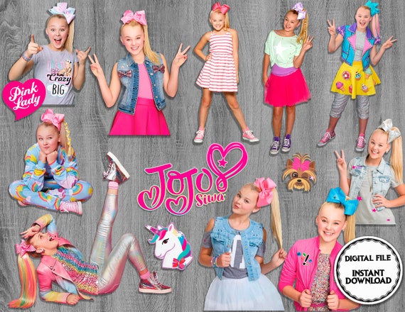 Jojo Siwa clipart, JoJo Siwa Birthday Party, Jojo Siwa Png, Jojo Siwa party decoration, Party supplies, Digital Download,JoJo Siwa cut file