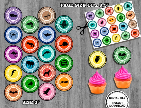 Wild Kratts Toppers Instant Download Creature Power Disks Toppers 