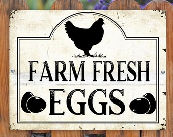 Fresh Eggs Sign Etsy
