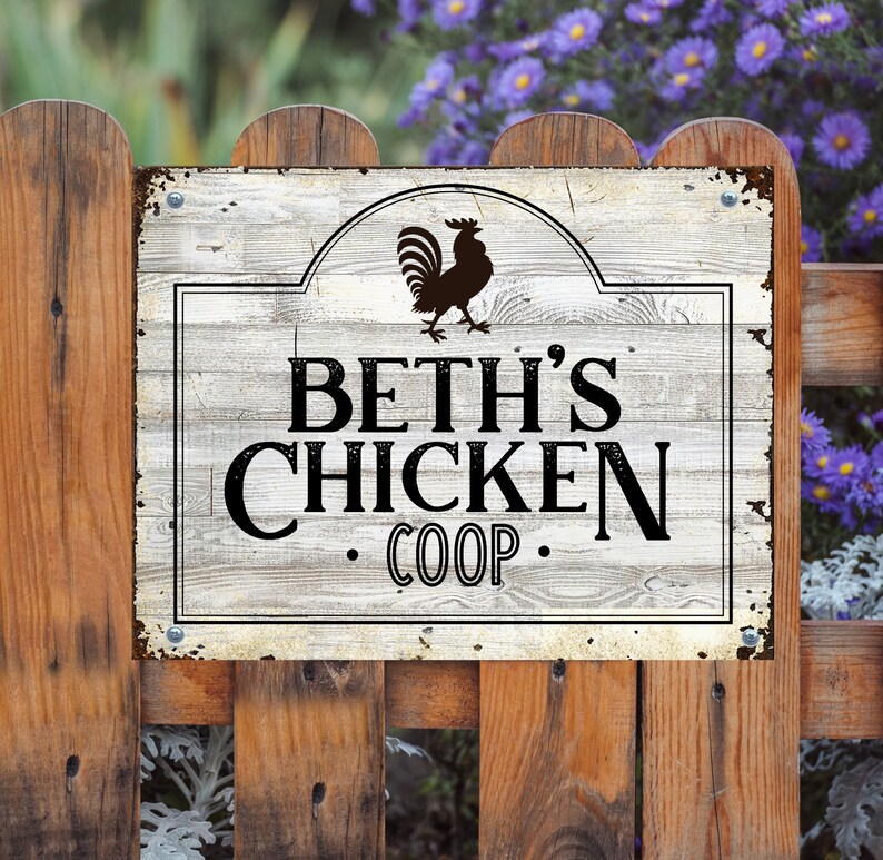 Custom Chicken Coop Sign Personalized Chicken Coop Sign Etsy