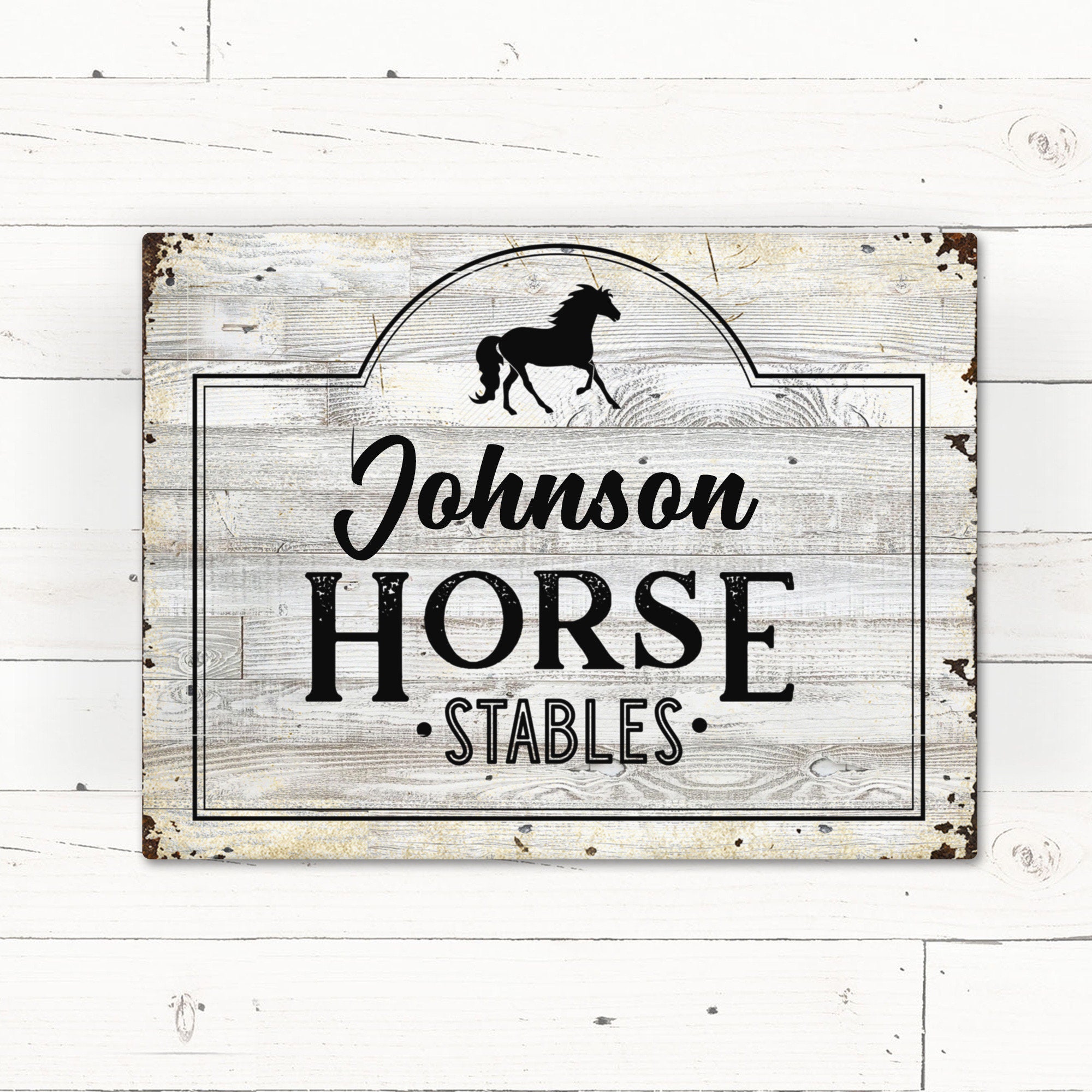 Custom Horse Stable Sign Personalized Horse Stable Sign Etsy