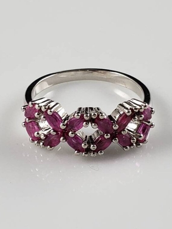 Ruby Latticework Sterling Silver Ring - image 4