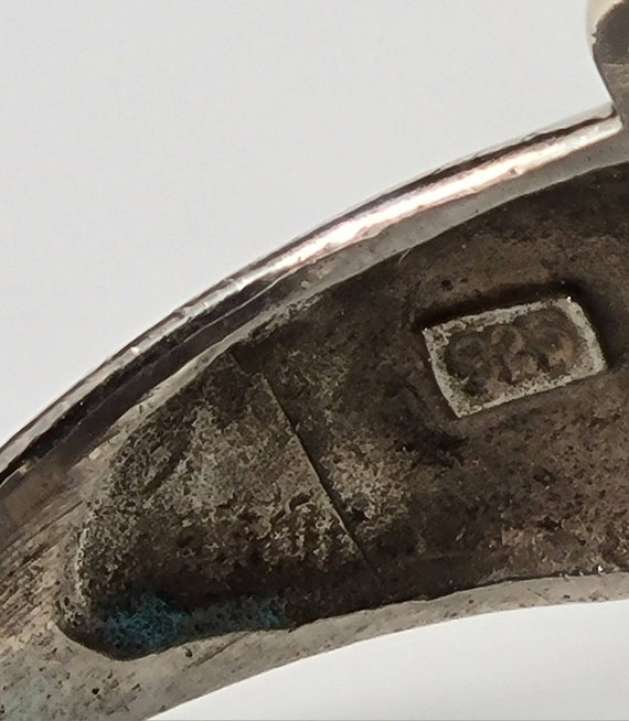 Dramatic Natural Spiderweb Turquoise Sterling Scr… - image 6