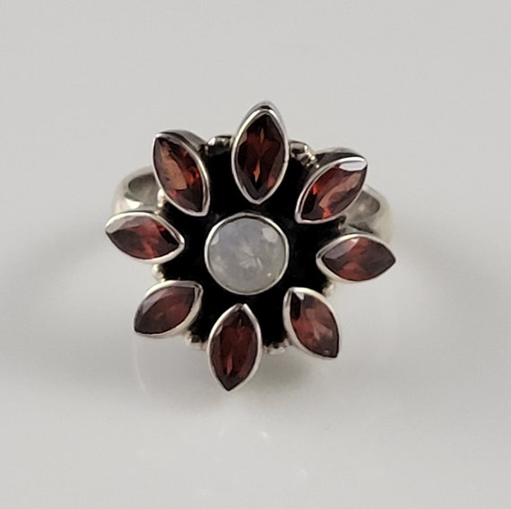 SALE! Nicky Butler Garnet & Moonstone Sterling Si… - image 1