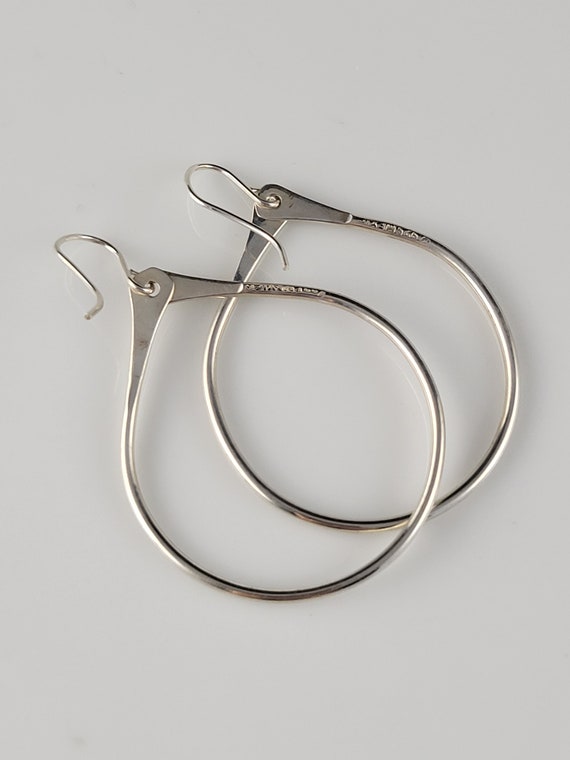 Elegant Taxco Sterling Silver Hoop Earrings