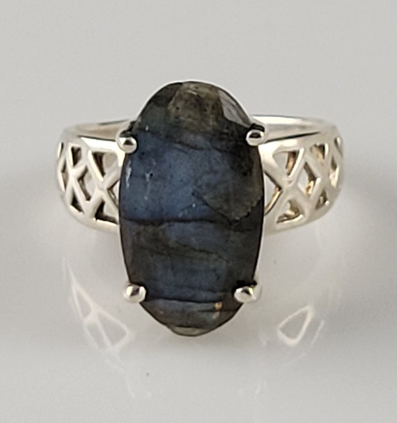 Estate Natural Labradorite Sterling Silver Stateme