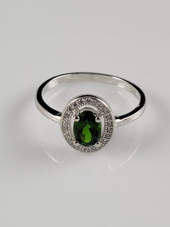 Natural Russian Chrome Diopside Sterling Silver Ha