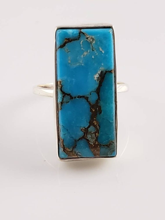 Vintage Natural Turquoise Statement Ring - image 3