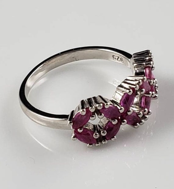 Ruby Latticework Sterling Silver Ring - image 2