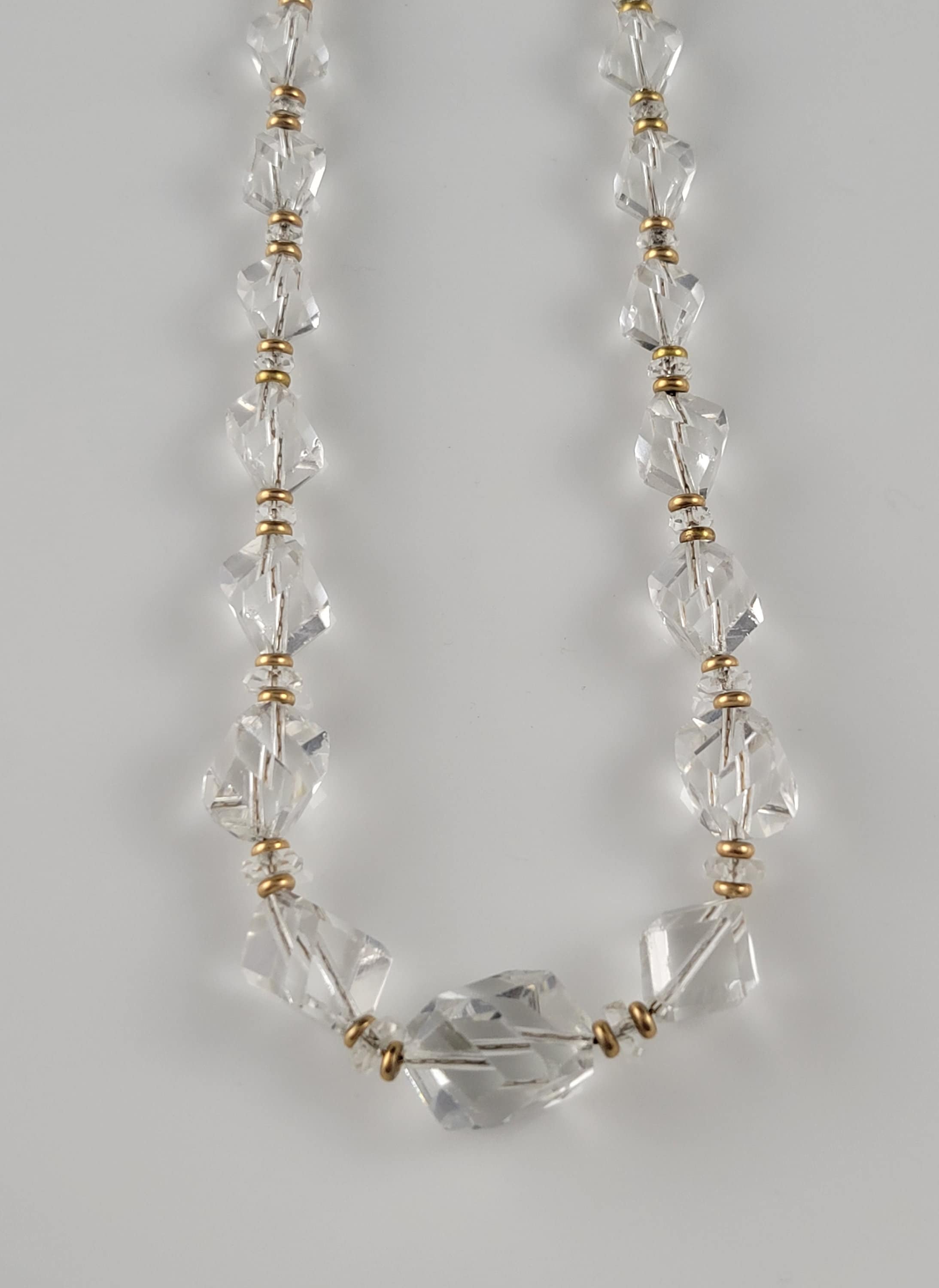 Art Deco Sterling Carved Carnelian & Rock Quartz Crystal Bead Necklace – A.  Brandt + Son