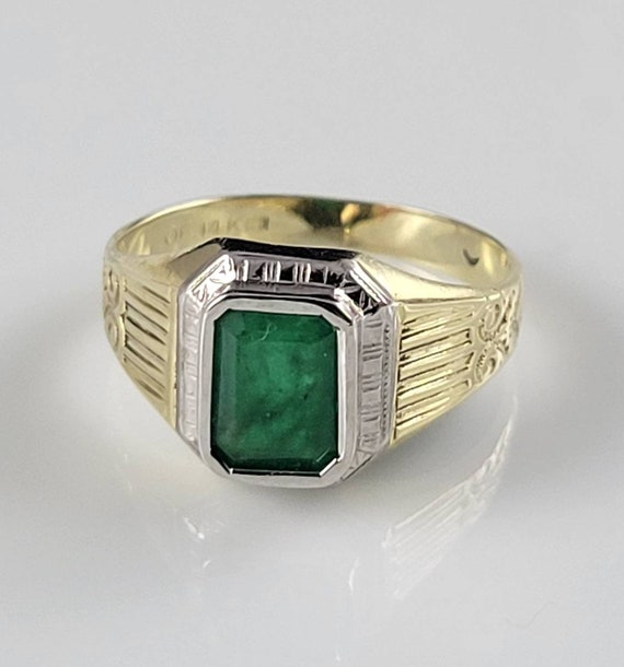 TITANIC Heirloom! Ostby Barton Art Deco Emerald 1… - image 1