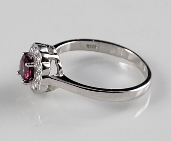 Gorgeous Natural Rhodolite Garnet & White Sapphir… - image 3