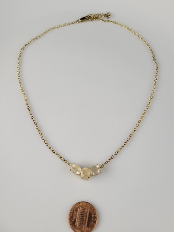 Beautiful Golden Rutilated Quartz Vermeil Necklace - image 6