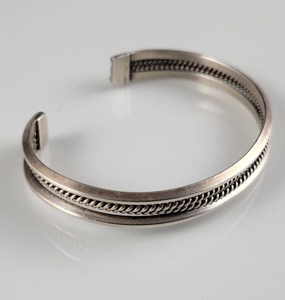 Tahe Handmade Sterling Silver Cuff-Signed! - image 6