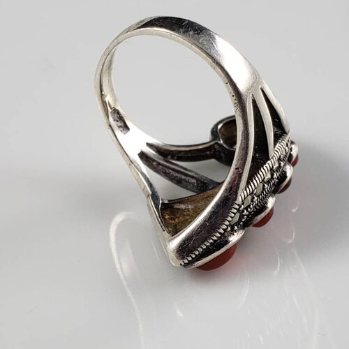 Art shops Deco Carnelian & Marcasite Ring