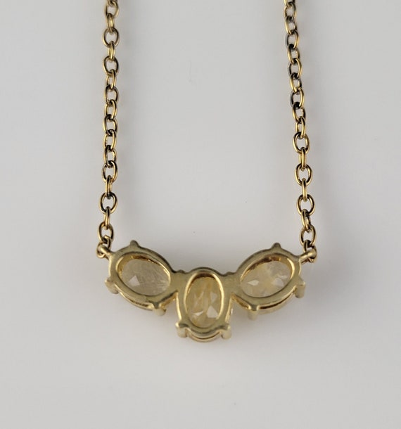 Beautiful Golden Rutilated Quartz Vermeil Necklace - image 8