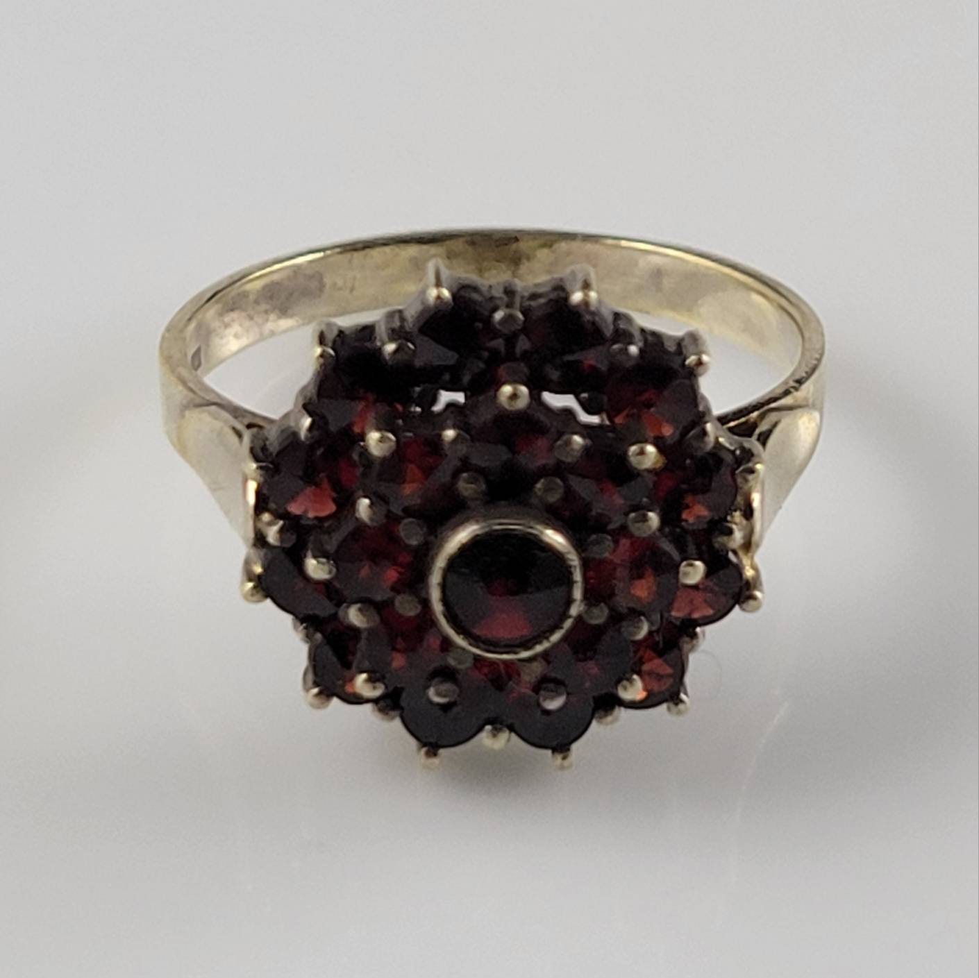 ワンピなど最旬ア！ ガーネット ボヘミアン アンティーク 900 リング シルバー アクセサリー