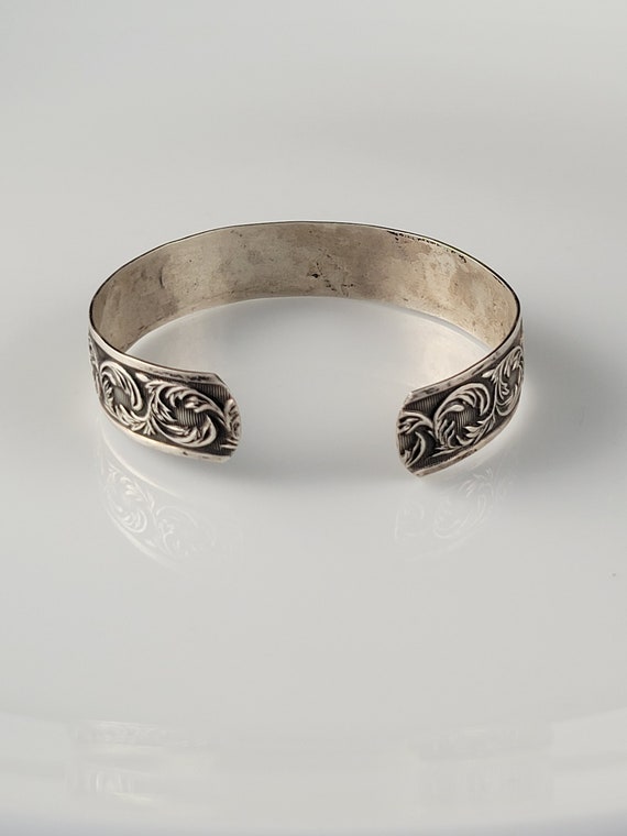 Antique Danecraft Floral Sterling Silver Bracelet - image 6