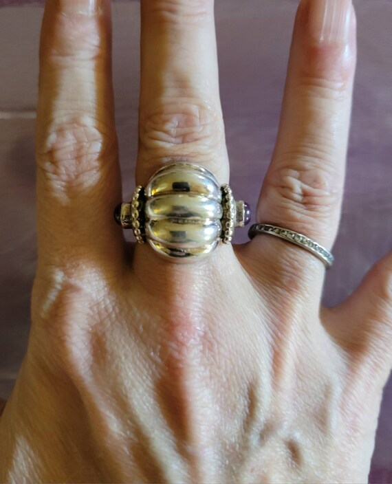 Steampunk Style Amethyst Scroll Ring - image 8