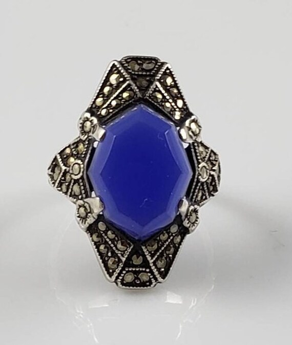 Sterling Silver Marcasite Shield Ring Sterling Silver Marcasite Shield Ring