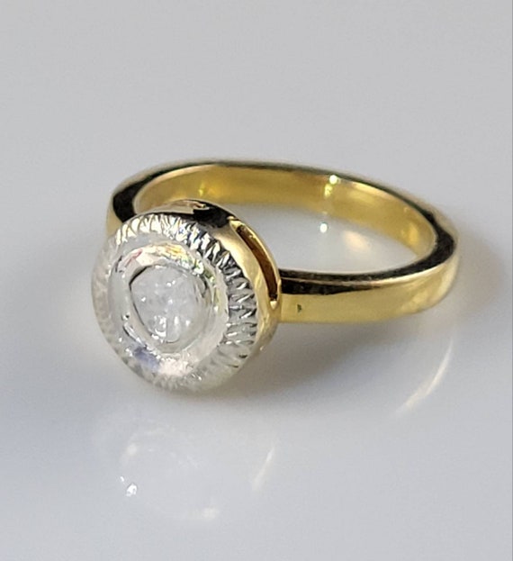 Estate Rose Cut Diamond Vermeil Ring